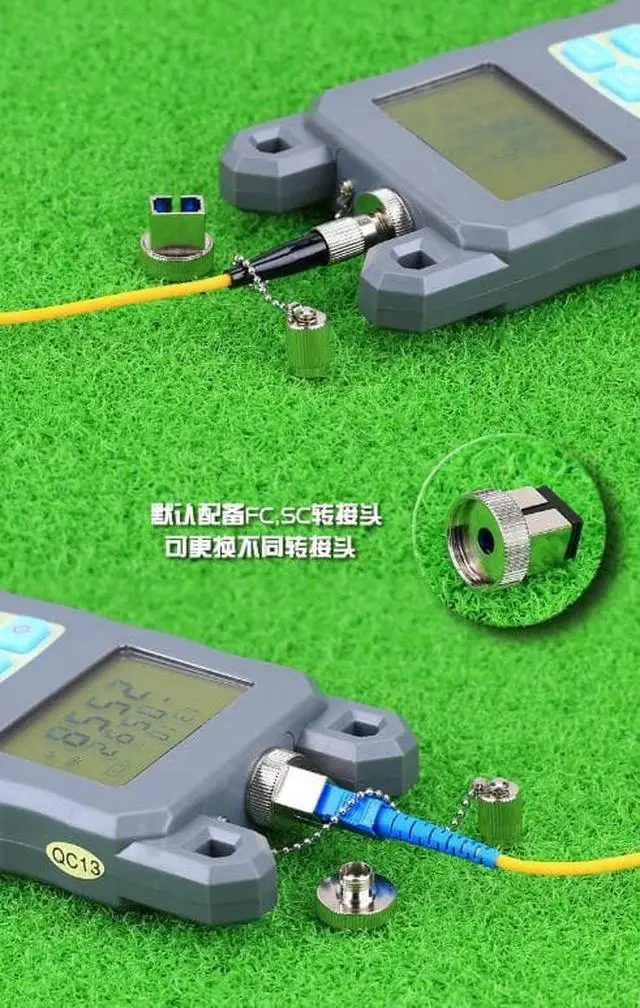 Alt view image 5 of 6 - Kluoshi high-precision optical power meter tester leather wire optical cable pigtail fiber optical fiber light decay detector cold splicing hot-melt optical fiber home tool FC/SC connector with packag