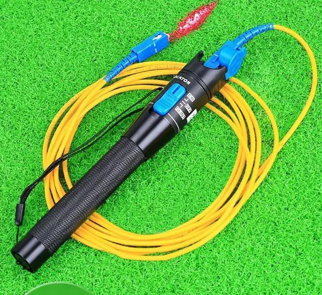 Alt view image 3 of 6 - Kelushi 3-5 km metal red light pen red light source fiber-optic home test pen light pen SC cold connection tool FC light pen 1mw pen-type visual fault detector