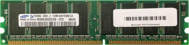 Alt view image 2 of 2 - SAMSUNG 512MB 184-Pin DDR SDRAM DDR 400 (PC 3200) System Memory Model M368L6523CUS-CCC