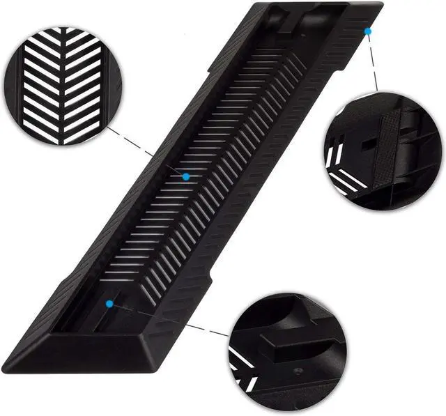 Alt view image 4 of 6 - PS4 Slim Stand PS4 Slim Vertical Stand for Playstation 4 Slim with Non-slip Feet Built-in Cooling Vents
