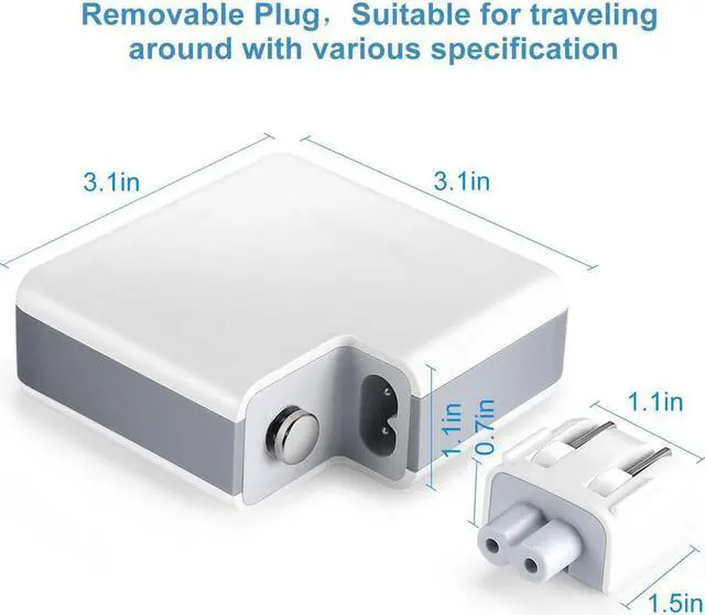 Alt view image 4 of 7 - USB C Power Adapter Charger 61W 4-Port USB Type C Wall Charger Station with Power Delivery Port for Apple MacBook, iPhone X 8 Plus and 3 Power iSmart Ports for iPhone, iPad and More