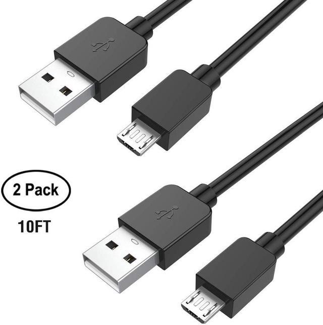 PS4 Charging Cable 2Pcs 10Ft Micro USB Charger Cable Data Sync Cord for Sony Dualshock 4 PS4 Slim Pro Controller Microsoft Xbox One S Controller PS4 Accessories - Newegg.com