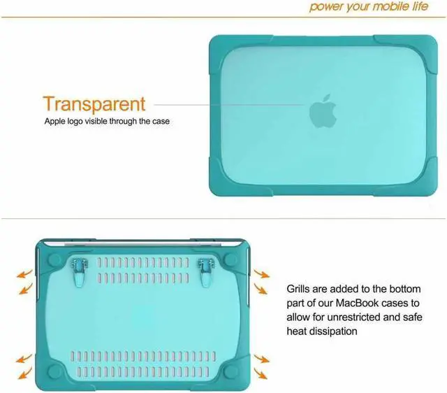 Alt view image 7 of 7 - MacBook Pro 13 Inch Case 2017 & 2016 Release A1706 A1708 Shell , Werleo Rubberized Hard Case Cover with Kickstand Keyboard Skin For Apple Macbook Pro 13" with / without Touch Bar and Touch ID - Blue
