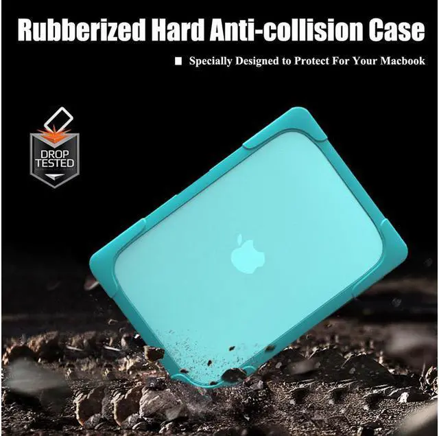 Alt view image 4 of 7 - MacBook Pro 13 Inch Case 2017 & 2016 Release A1706 A1708 Shell , Werleo Rubberized Hard Case Cover with Kickstand Keyboard Skin For Apple Macbook Pro 13" with / without Touch Bar and Touch ID - Blue