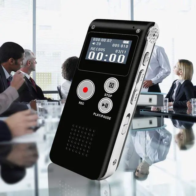 Alt view image 6 of 7 - Digital Voice Activated Recorder USB Rechargeable 8GB Sound Audio Recorder Dictaphone for Lectures Meetings With Double Microphone Noise Reduction Audio Sound Portable Mini Tape Dictaphone MP3