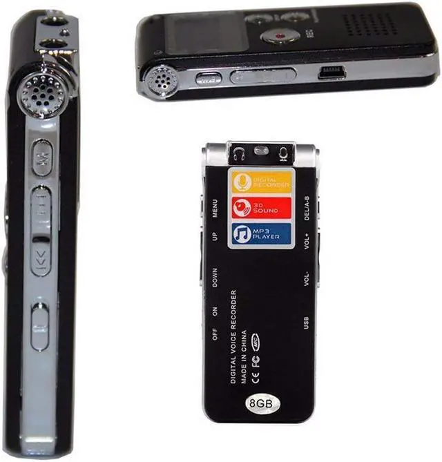 Alt view image 5 of 7 - Digital Voice Activated Recorder USB Rechargeable 8GB Sound Audio Recorder Dictaphone for Lectures Meetings With Double Microphone Noise Reduction Audio Sound Portable Mini Tape Dictaphone MP3