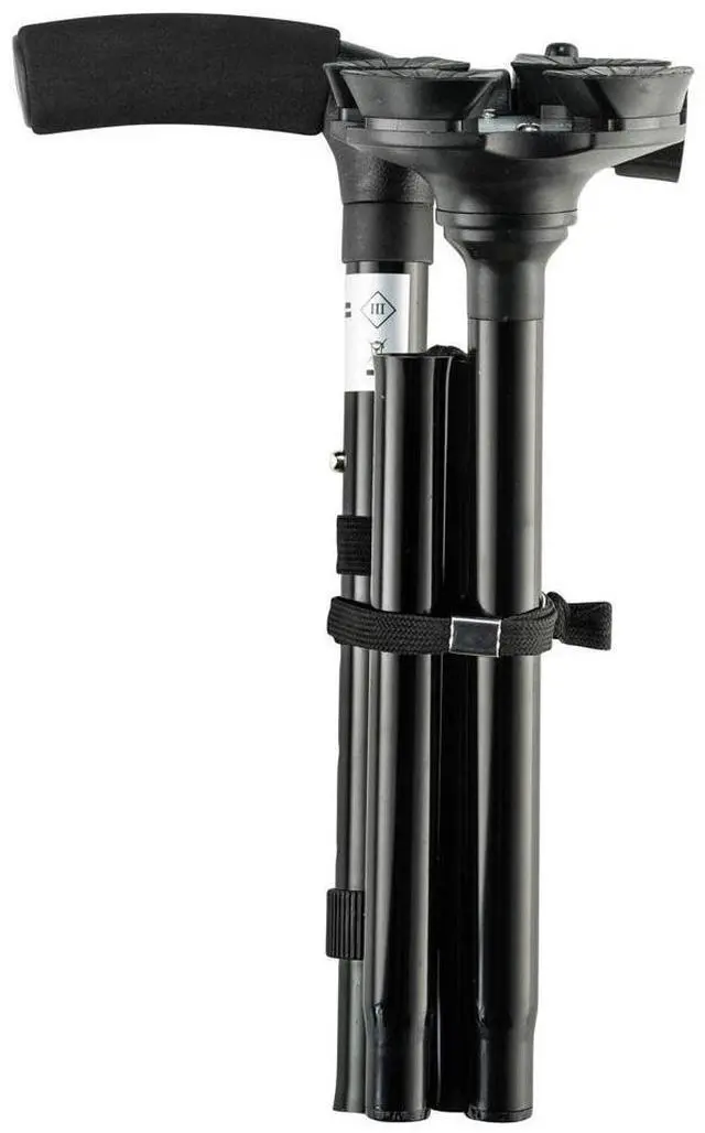 Alt view image 7 of 7 - Folding Cane Walking Stick for Men Women Aluminum Alloy Cushion Handle LED Light