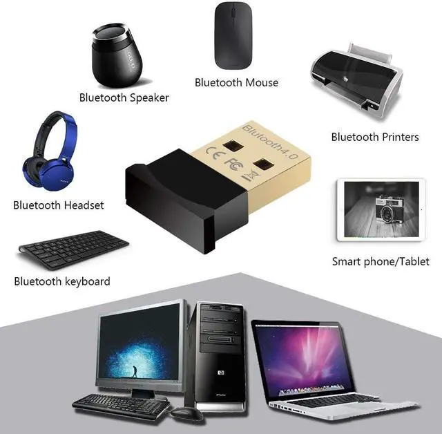 Alt view image 6 of 7 - Bluetooth USB Adapter CSR 4.0 USB Dongle Bluetooth Receiver Transfer Wireless Adapter for Laptop PC Support Windows 10/8/7/Vista/XP Mouse and Keyboard Headset