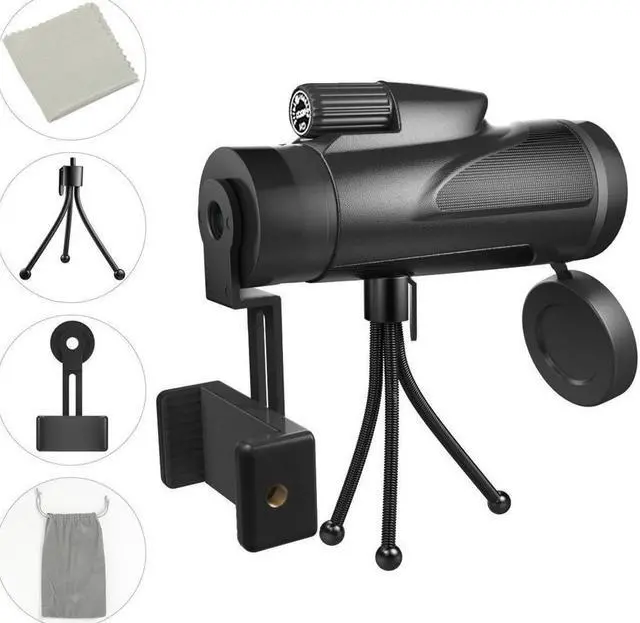 Alt view image 7 of 7 - High Power Waterproof Monocular Telescope Scope 12×50 with Phone Adapter Tripod