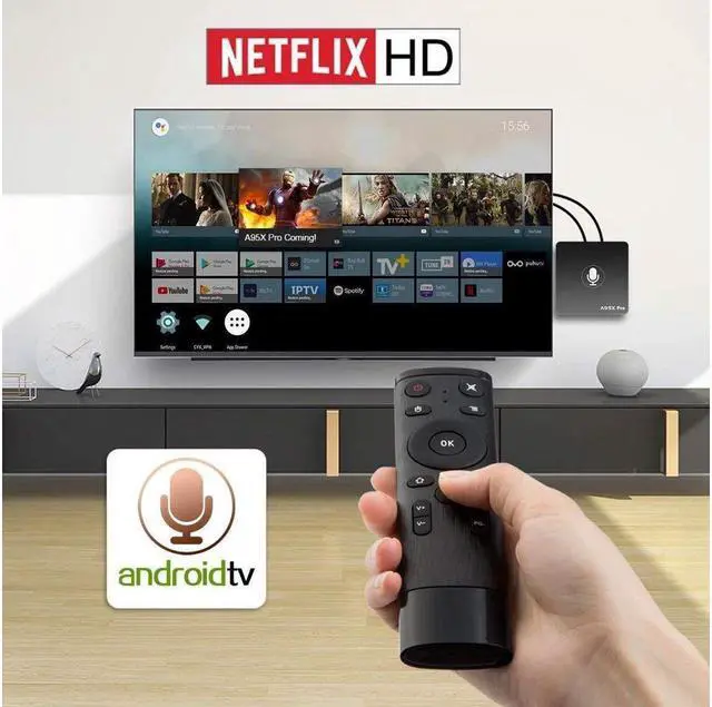Alt view image 4 of 7 - A95X Pro Google Smart Android 7.1 TV Box Voice Control Remote 2GB RAM 16GB ROM with 4K Ultra HD Smart TV Box 2.4G WiFi Streaming Media Player