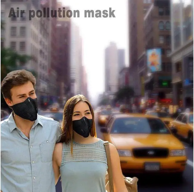 Alt view image 6 of 7 - Allergy Mask Anti Pollution Mask Respirator Pollen Mask with Activated Carbon Dust Mask Anti Allergy Woodworking Dust Mask, Running Mask Anti Fume Mask, máscara anti polvo - Washable Reusable