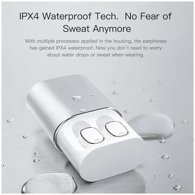 Alt view image 2 of 7 - QCY T1 Pro Touch Control Bluetooth Earphones TWS Mini Wireless Headset Music Earbuds with Microphone Handsfree Calls Noise Cancellin 750mAh charging box