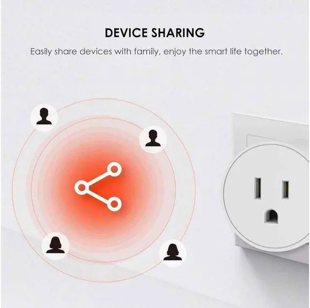 Alt view image 4 of 7 - Smart Plug Mini Outlet Compatible with Amazon Alexa and Google Assistant, Wifi Enabled Remote Control Smart Socket with Timer Function, No Hub Required,White, 4 Pack