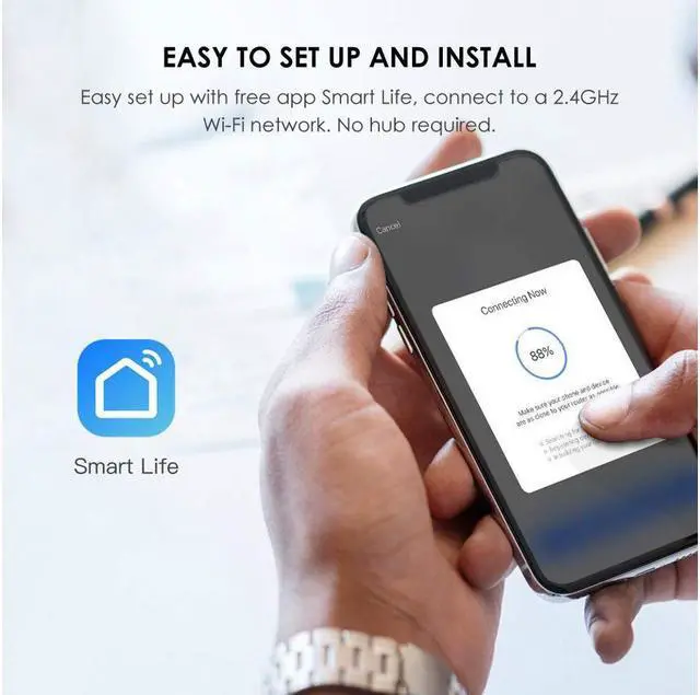 Alt view image 3 of 7 - Smart Plug Mini Outlet Compatible with Amazon Alexa and Google Assistant, Wifi Enabled Remote Control Smart Socket with Timer Function, No Hub Required,White, 4 Pack