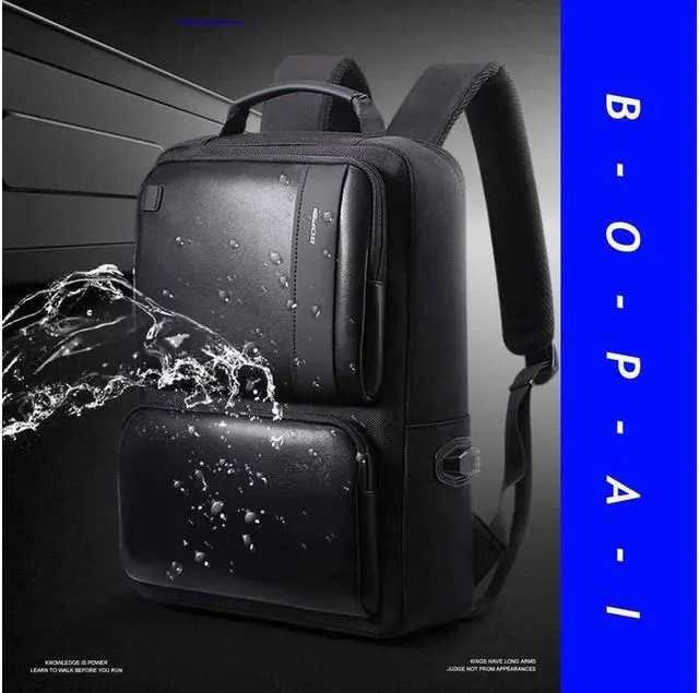 Alt view image 5 of 7 - Bopai Anti Theft BackpackSlim Business Laptop Bag Backpack for Men Waterproof Travel Backpack with USB Charging Port Fits 15 Inch Laptop Notebook Computer Rucksack
