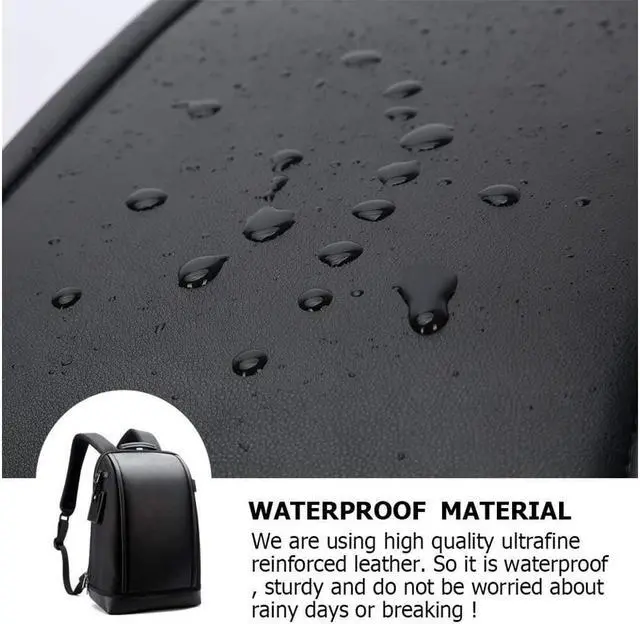 Alt view image 6 of 7 - Bopai Business Water Resistant Laptop Backpack Travel Bag Anti-theft Laptop Rucksack with USB Charging Port Anti-explosion Zipper Fits 15.6 Inch Laptop and Notebook Macbook Black