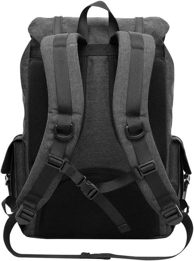 Alt view image 4 of 7 - Water Resistant Laptop Bag Anti-Theft Travel Bag Large Capacity Shoulder Daypack School Backpack Black