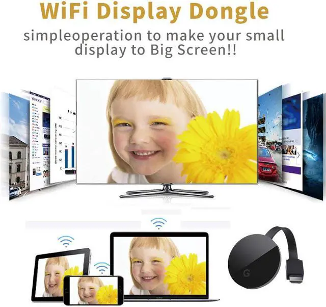 Alt view image 4 of 7 - Wireless Display Adapter 5G 2.4G WiFi Dongle HDMI Display Adapter Screen Mirroring Dongle 1080P HD DLNA Airplay Miracast Dongle For MacBook Android IOS Windows 8.1 10 iPhone X 8 to to TV Projectors