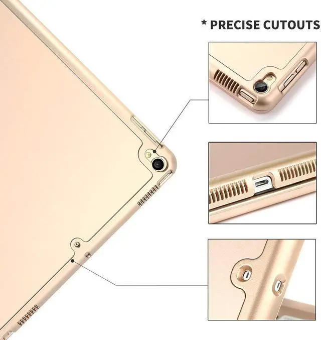 Alt view image 5 of 7 - New iPad Pro 10.5 Keyboard Case Auto Sleep-Wake Protective Ultra Slim Hard Shell Folio Stand Smart Cover with 7 Colors Backlit Wireless Bluetooth Keyboard for Apple iPad Pro 10.5 inch 2017 Tablet