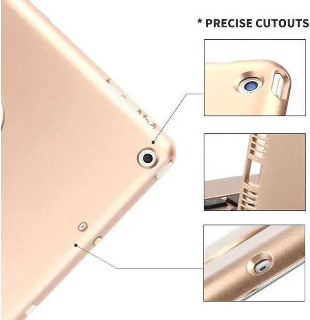 Alt view image 5 of 7 - Wireless Keyboard for iPad Mini 1 2 3 Keyboard Case Folio Flip Smart Cover For iPad Mini 3 iPad Mini 2 iPad Mini 1 with Folding Stand Silent Typing Auto Sleep Wake Function