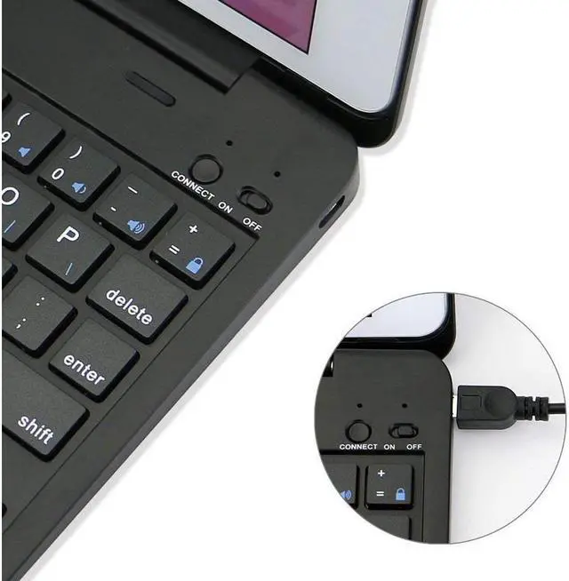 Alt view image 4 of 7 - iPad Mini 4 Case with Keyboard Bluetooth Wireless Keyboard Folio Flip Smart Cover with Folding Stand and Auto Sleep Wake Function for iPad Mini 4 2015 Release Model A1538 A1550