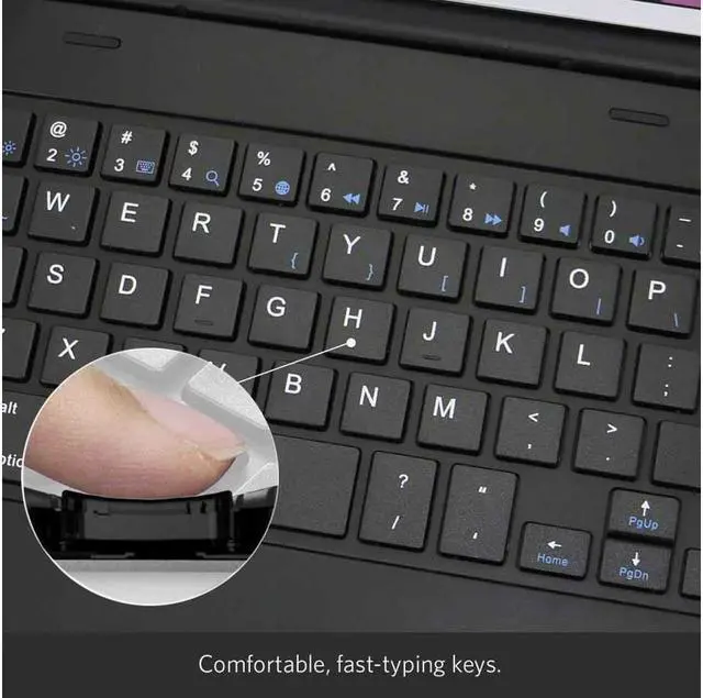 Alt view image 5 of 7 - iPad Mini 4 Case with Keyboard Bluetooth Wireless Keyboard Folio Flip Smart Cover with Folding Stand and Auto Sleep Wake Function for iPad Mini 4 2015 Release Model A1538 A1550