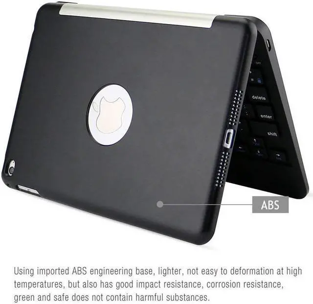 Alt view image 7 of 7 - iPad Mini 4 Case with Keyboard Bluetooth Wireless Keyboard Folio Flip Smart Cover with Folding Stand and Auto Sleep Wake Function for iPad Mini 4 2015 Release Model A1538 A1550