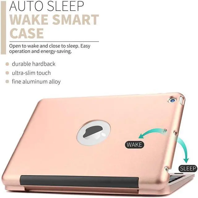 Alt view image 2 of 7 - iPad Mini 4 Case with Keyboard Bluetooth Wireless Keyboard Folio Flip Smart Cover with Folding Stand and Auto Sleep Wake Function for iPad Mini 4 2015 Release Model A1538 A1550