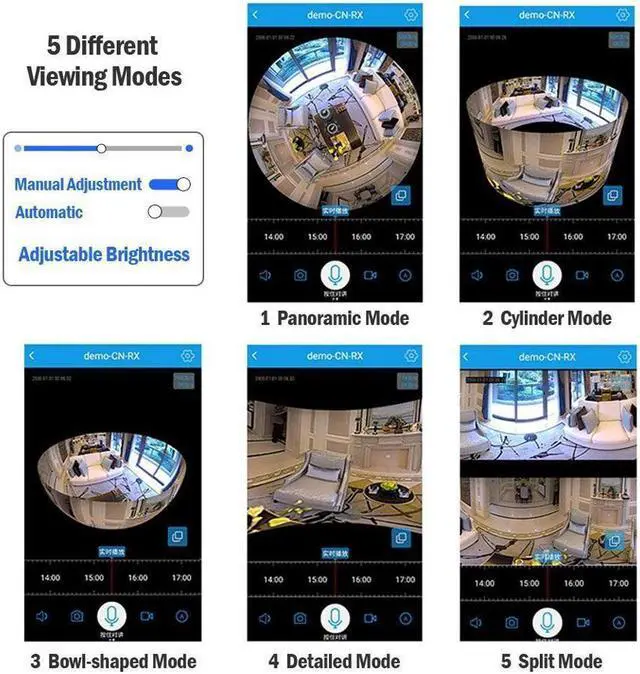 Alt view image 5 of 7 - 360 Panoramic Degree Night Vision Wireless Security IP camera wifi Fish Eye Lens 960P 3D Indoor Outdoor Security system for baby pet elder Support Android IOS Windows Mac