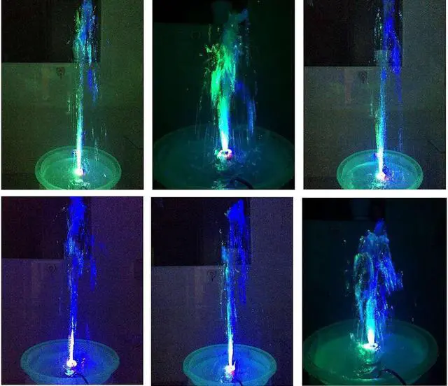 Alt view image 6 of 7 - Submersible Water Pump (15W 800L/H) with Colorful LED Light for Indoor Fountain, Pool, Garden, Pond, Fish Tank, Aquarium, Hydroponic, Statuary