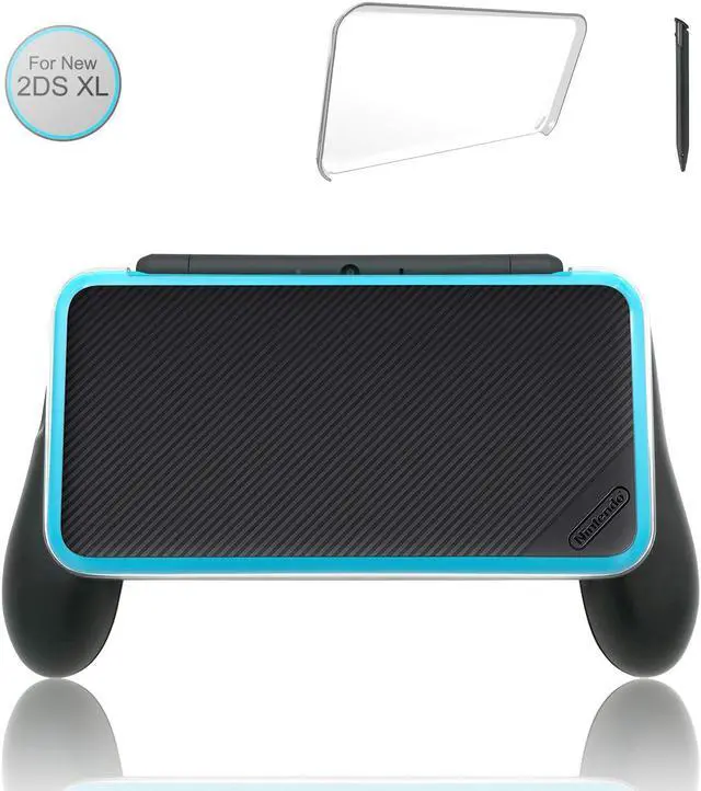 Main image of Updated Hand Grip for Nintendo 2DS XL with 1 Stylus and 1 Clear Case for Nintendo 2DS XL