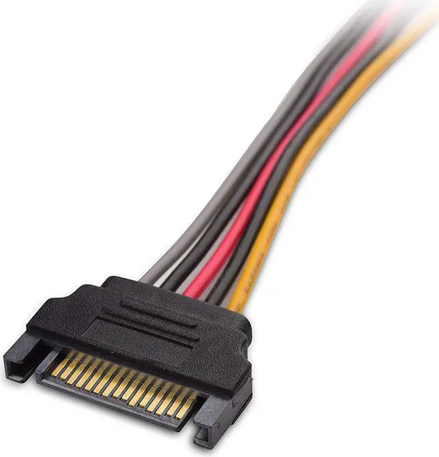 Alt view image 4 of 5 - SATA Power Cable WERLEO [3-PACK] 8 Inch SATA 15 Pin Male to SATA 15 Pin Female Cable SATA Power Extension Cable SATA 15-Pin Power Adapter