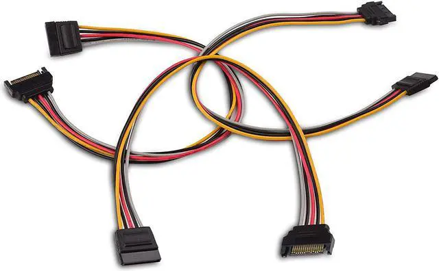 Main image of SATA Power Cable WERLEO [3-PACK] 8 Inch SATA 15 Pin Male to SATA 15 Pin Female Cable SATA Power Extension Cable SATA 15-Pin Power Adapter