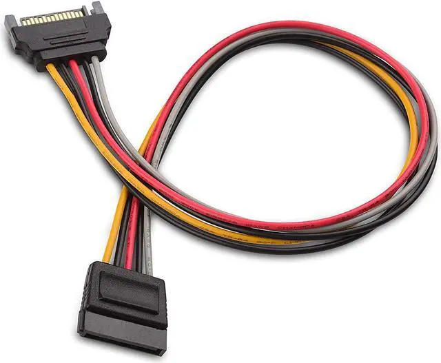 Alt view image 3 of 5 - SATA Power Cable WERLEO [3-PACK] 8 Inch SATA 15 Pin Male to SATA 15 Pin Female Cable SATA Power Extension Cable SATA 15-Pin Power Adapter