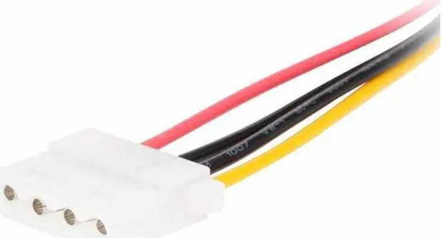 Alt view image 5 of 5 - SATA Power Cable Adapter 3 Pack SATA 15 Pin Male to Molex LP4 Female Power Cable 8-inch