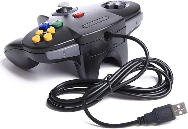 Alt view image 5 of 7 - 2 Pack Generic Classic N64 Controllers, Wired USB PC Game pad Joystick for Windows PC MAC Linux Raspberry Pi 3 Sega Genesis Higan
