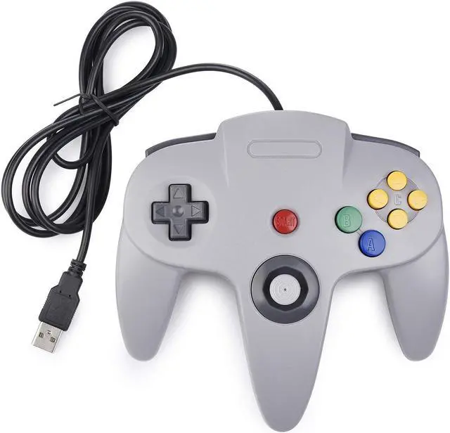 Alt view image 2 of 7 - Generic Classic N64 Controller, Wired USB PC Game pad Joystick for Windows PC MAC Linux Raspberry Pi 3 Sega Genesis Higan