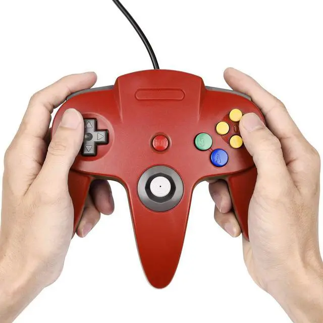 Alt view image 2 of 7 - 2 Pack N64 Controller, Classic Wired N64 64-bit Gamepad Joystick for Ultra 64 Video Game Console N64 System Mario Kart