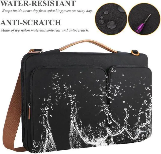 Alt view image 4 of 7 - Werleo 15.6 Inch Multi-functional Suit Fabric Portable Laptop Sleeve Case Shoulder Messenger Bag Briefcase for 15-15.6 inch Laptop Tablet Macbook Notebook