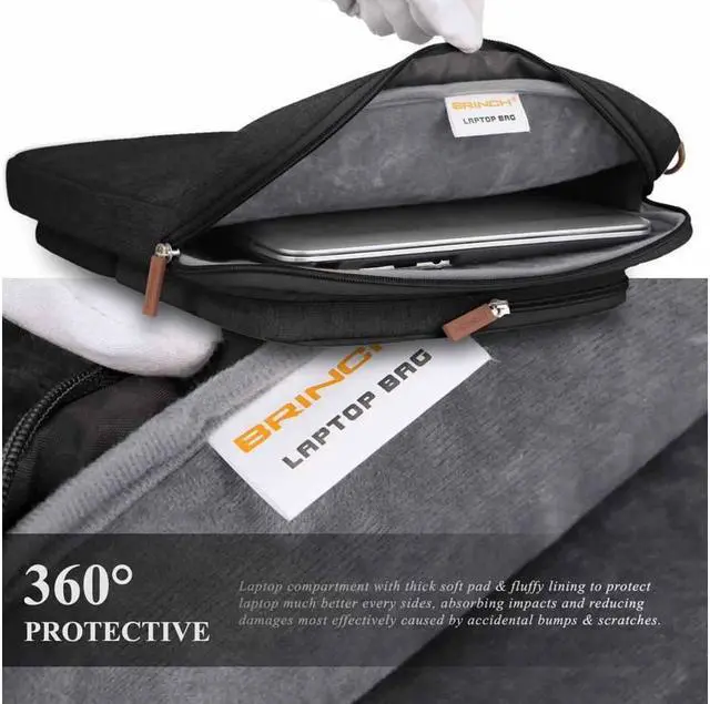 Alt view image 6 of 7 - Werleo 15.6 Inch Multi-functional Suit Fabric Portable Laptop Sleeve Case Shoulder Messenger Bag Briefcase for 15-15.6 inch Laptop Tablet Macbook Notebook
