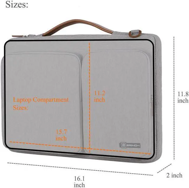 Alt view image 7 of 7 - Werleo 15.6 Inch Multi-functional Suit Fabric Portable Laptop Sleeve Case Shoulder Messenger Bag Briefcase for 15-15.6 inch Laptop Tablet Macbook Notebook