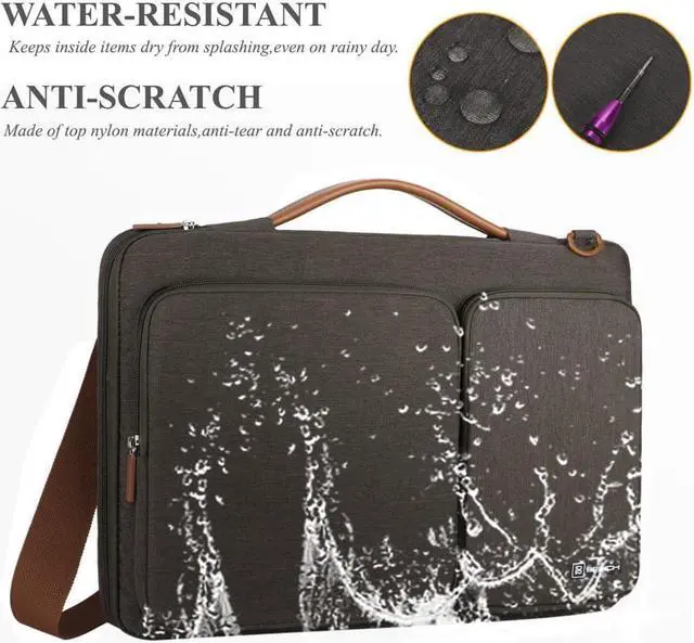 Alt view image 3 of 7 - Werleo 15.6 Inch Multi-functional Suit Fabric Portable Laptop Sleeve Case Shoulder Messenger Bag Briefcase for 15-15.6 inch Laptop Tablet Macbook Notebook