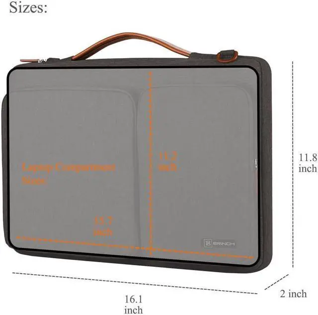 Alt view image 6 of 7 - Werleo 15.6 Inch Multi-functional Suit Fabric Portable Laptop Sleeve Case Shoulder Messenger Bag Briefcase for 15-15.6 inch Laptop Tablet Macbook Notebook