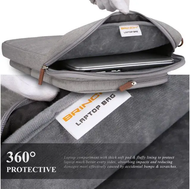 Alt view image 6 of 6 - Werleo 13.3 Inch Multi-functional Suit Fabric Portable Laptop Sleeve Case Shoulder Messenger Bag Briefcase for 13-13.3 inch Laptop Tablet Macbook Notebook