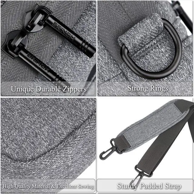 Alt view image 6 of 7 - 13 - 14 Inch Water Resistant Laptop Bag Messenger Shoulder Bag Briefcase Sleeve Case with Strap for 13" Macbook Pro Air Surface Book 12 13 14 Inch Laptop Ultrabook Notebook MacBook Chromebook Computer