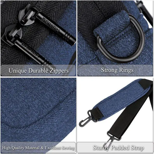 Alt view image 6 of 7 - Laptop Bag 15.6 Inch Water Resistant Briefcase Shoulder Messenger Bag Water Repellent Laptop Bag Satchel Tablet Bussiness Carrying Handbag Laptop Sleeve for Macbook Computer Notebook Women and Men
