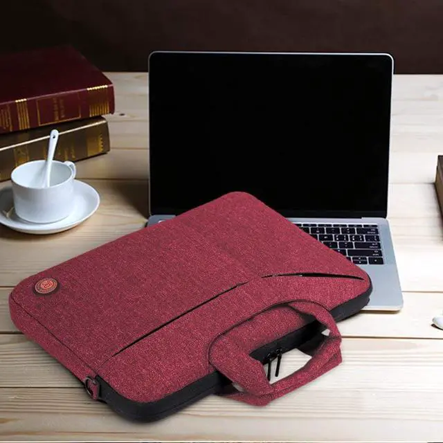 Alt view image 7 of 7 - Laptop Bag 15.6 Inch Water Resistant Briefcase Shoulder Messenger Bag Water Repellent Laptop Bag Satchel Tablet Bussiness Carrying Handbag Laptop Sleeve for Macbook Computer Notebook Women and Men