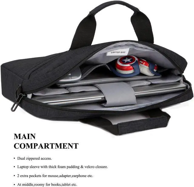 Alt view image 3 of 7 - 13.3 Inch Stylish Lightweight Business Laptop Shoulder Messenger Bag Briefcase Sleeve Case for 13-13.3 Inches Laptop/Notebook/MacBook/Ultrabook/Chromebook Computers