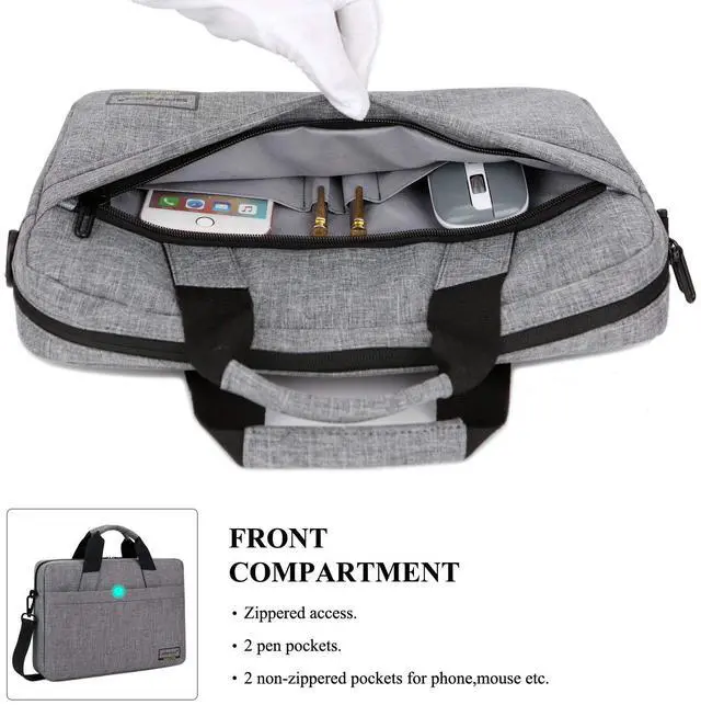 Alt view image 2 of 7 - 13.3 Inch Stylish Lightweight Business Laptop Shoulder Messenger Bag Briefcase Sleeve Case for 13-13.3 Inches Laptop/Notebook/MacBook/Ultrabook/Chromebook Computers
