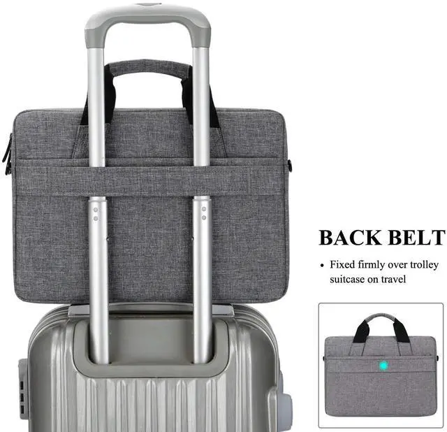 Alt view image 5 of 7 - 13.3 Inch Stylish Lightweight Business Laptop Shoulder Messenger Bag Briefcase Sleeve Case for 13-13.3 Inches Laptop/Notebook/MacBook/Ultrabook/Chromebook Computers